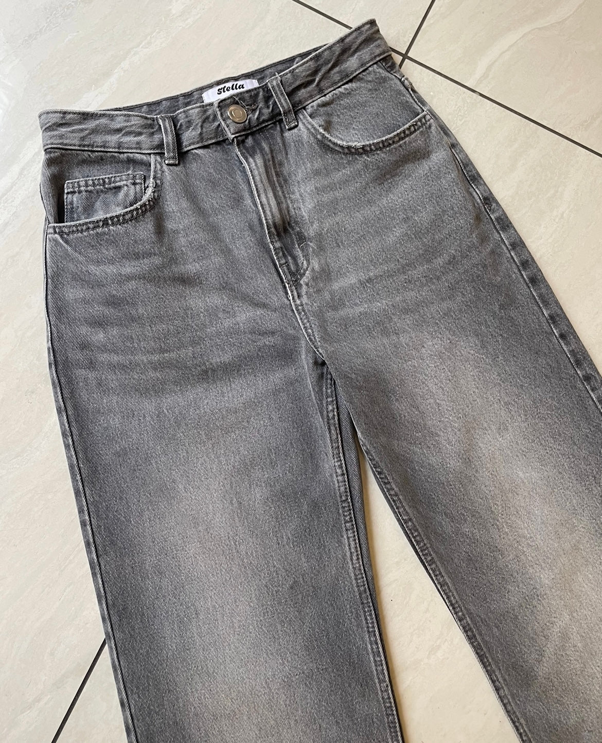 Ash Grey Straight Denim - Image 6