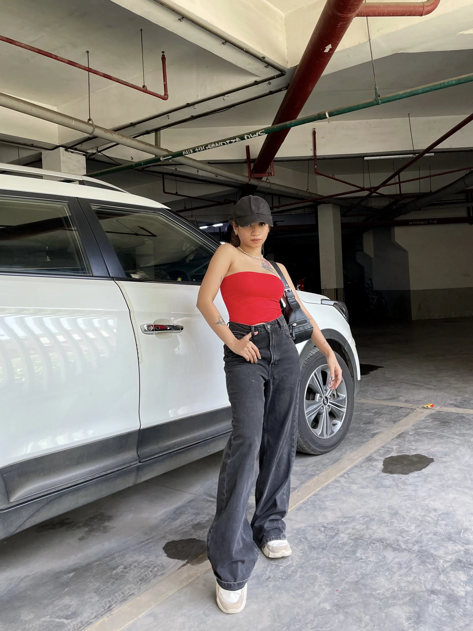 Charcoal Wide Leg Denim - Image 4