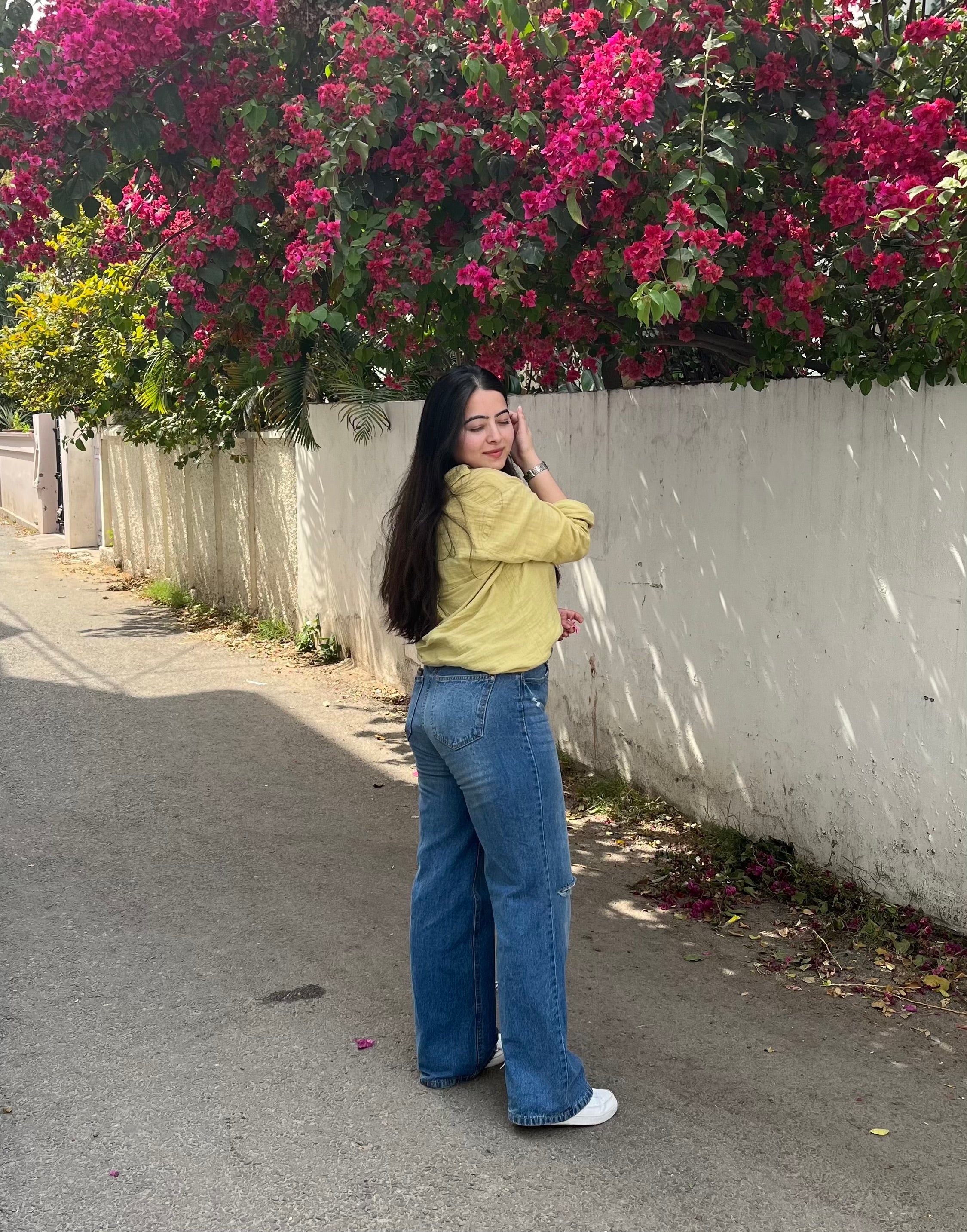 Dark Blue Knee Cut Denim - Image 3