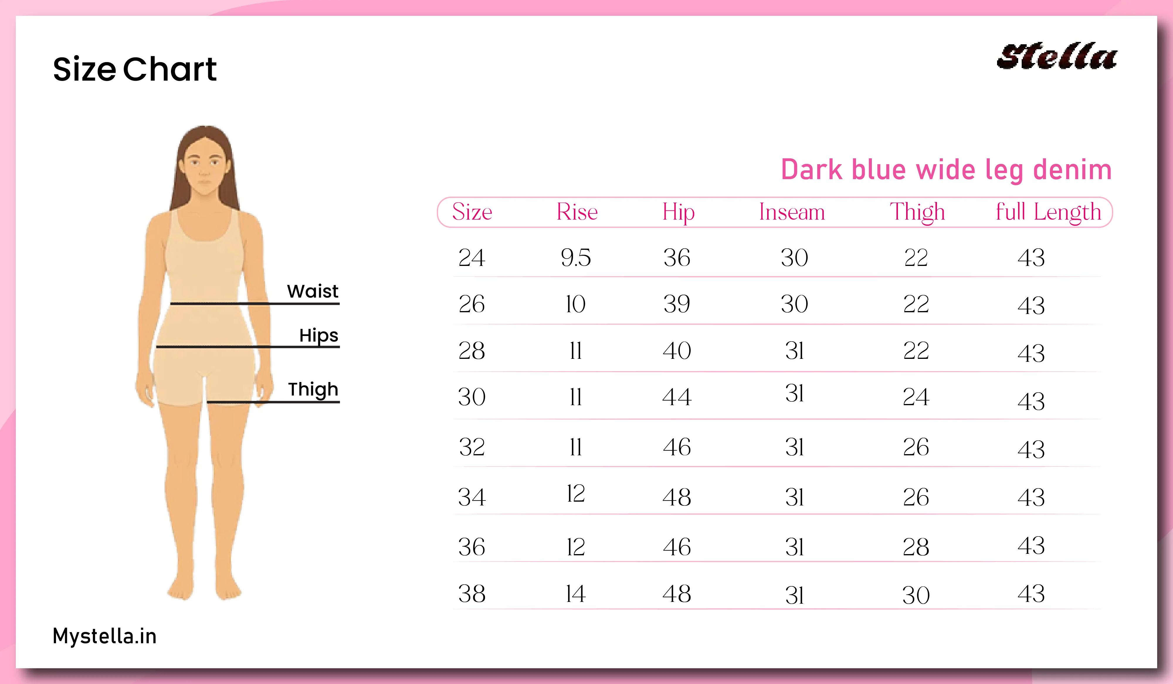 Dark Blue Wide Leg Denim - Image 5