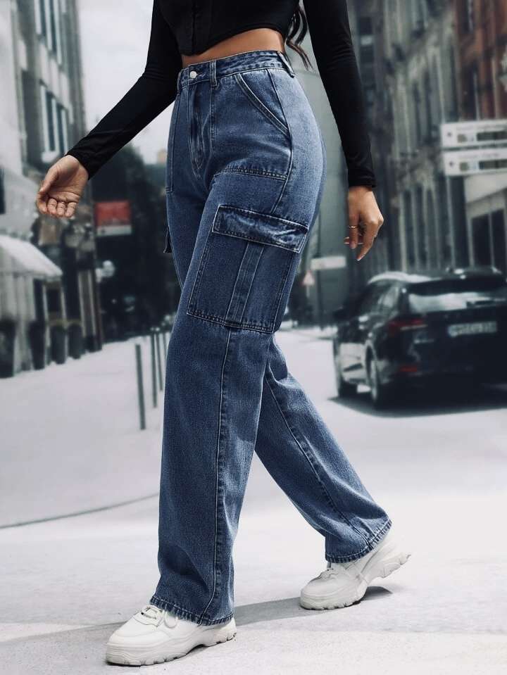 Denim Cargo Pants - 3 shades - Image 7