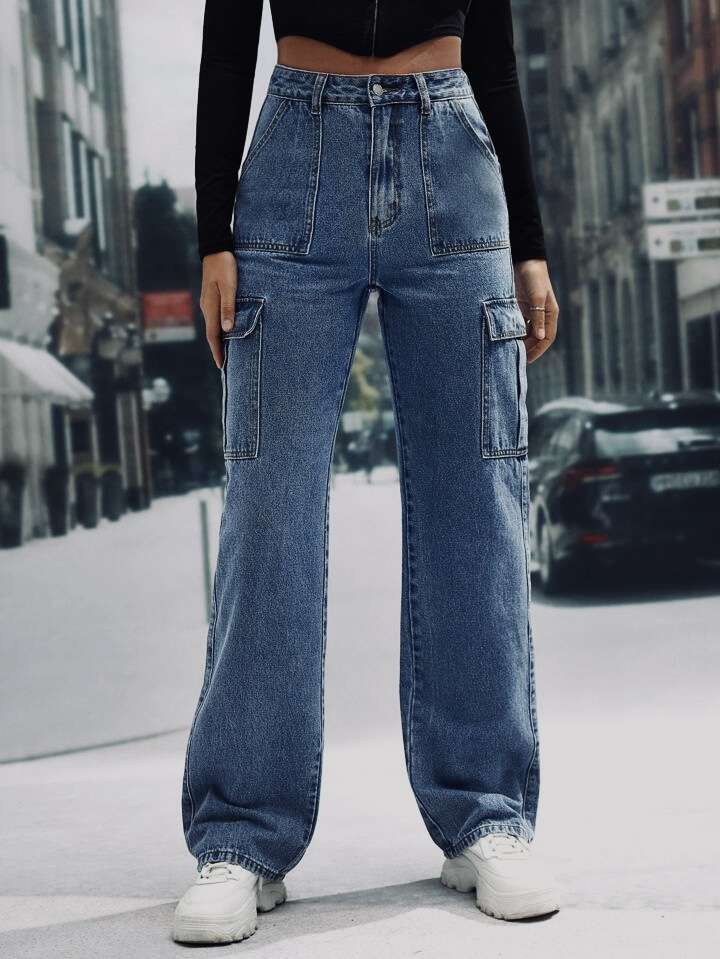 Denim Cargo Pants - 3 shades - Image 8