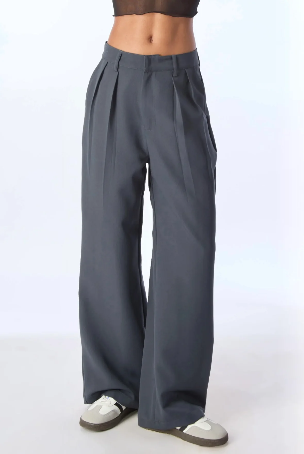 Steel Grey Tailored Pants - Image 3