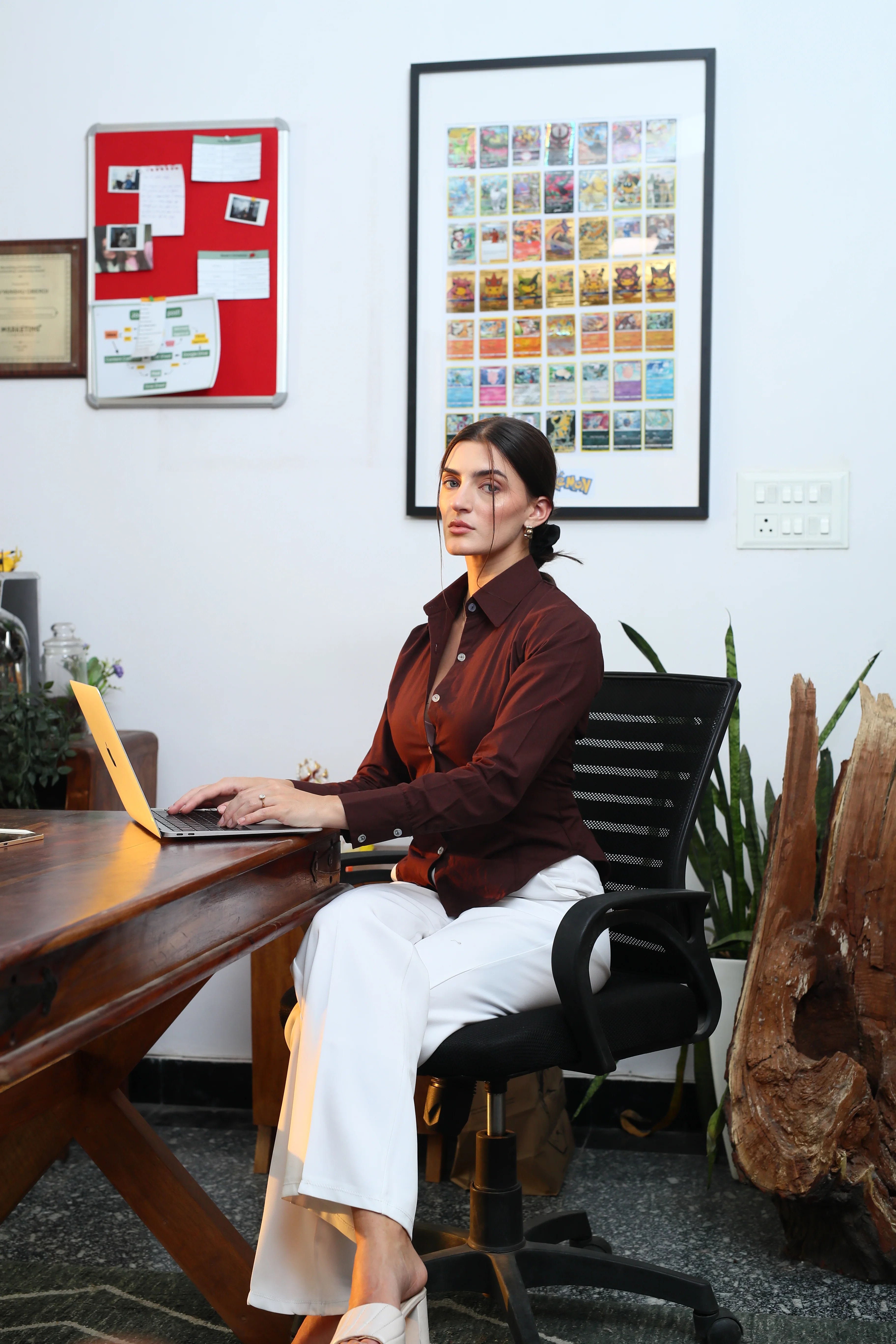 Stella chocolate fitted Shirt (with drawstrings) - Image 4