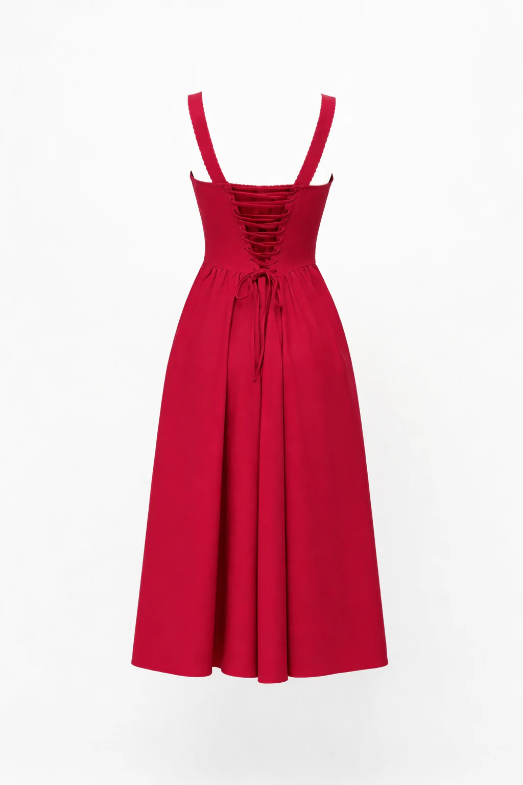 Valentina Red Midi Dress - Image 5