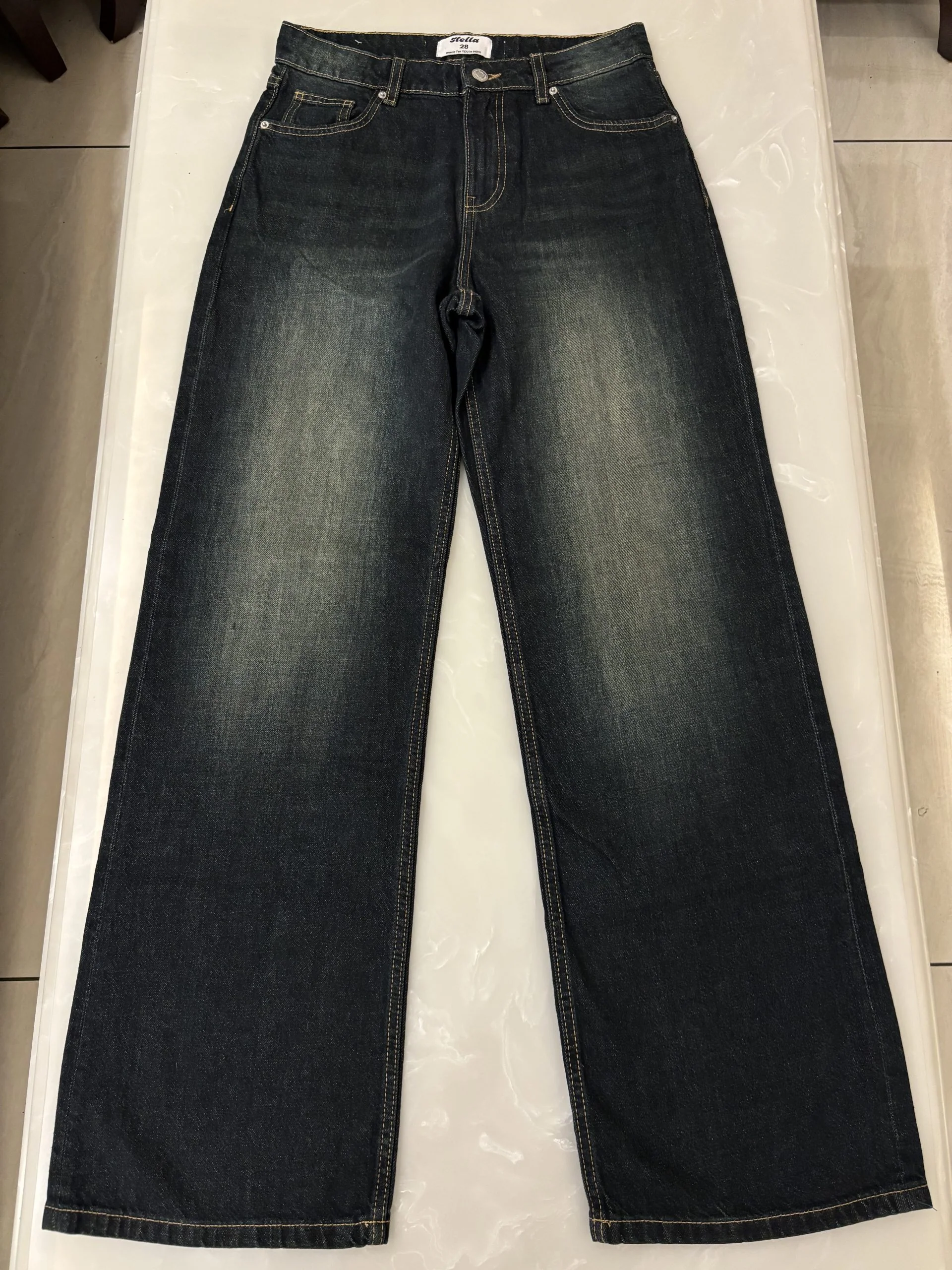 Vintage Green Straight Jeans - Image 10