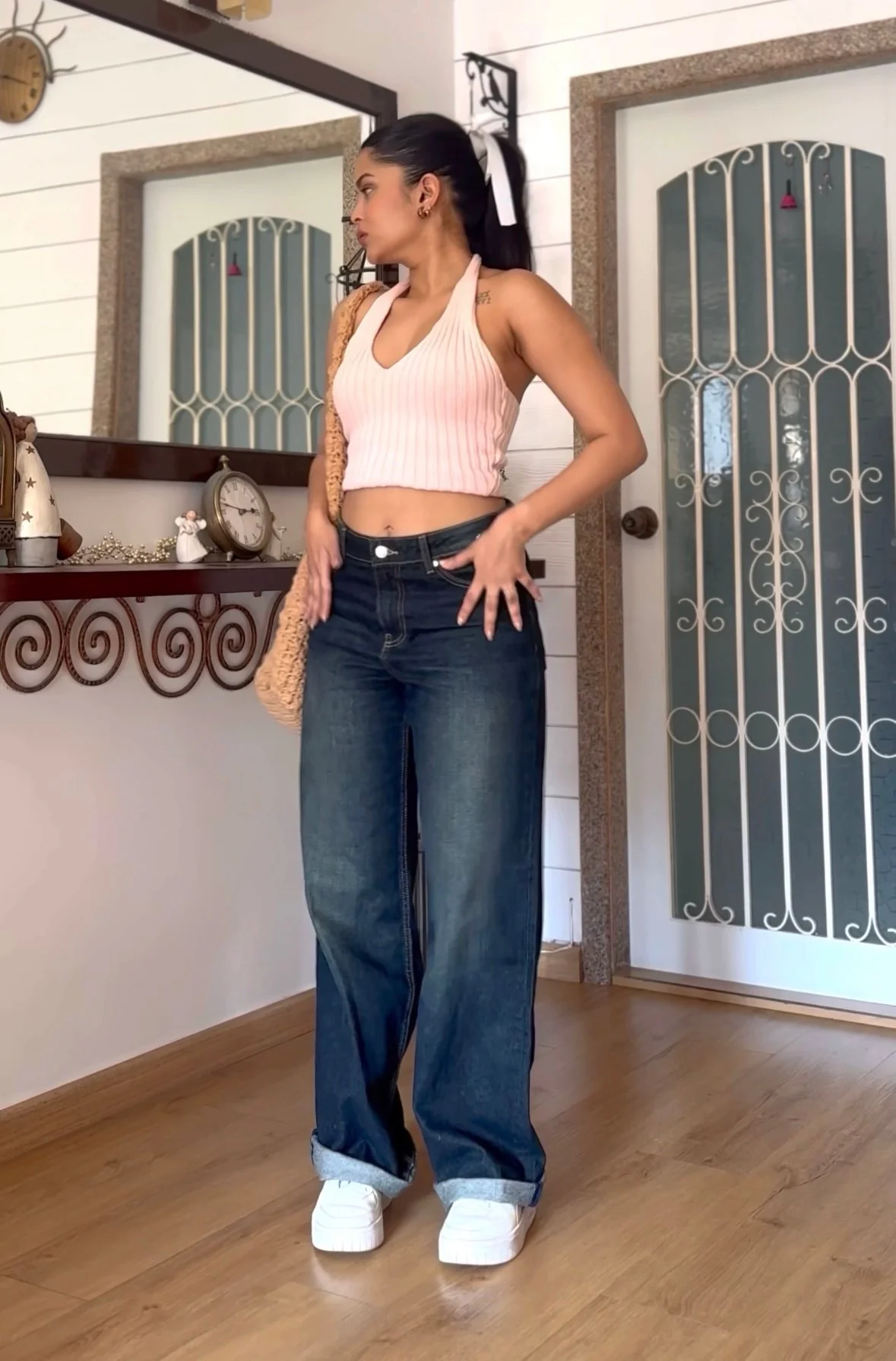 Vintage Green Straight Jeans - Image 6